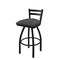 Holland Bar Stool Co 25" Low Back Swivel Counter Stool, Black Wrinkle, Canter Storm Seat 41125BW004 - alternate 1
